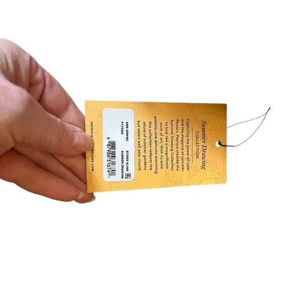 NWT PATRICIA NASH Stipes Sling Summer Drawing Leather Crossbody Bag Floral - Picture 8 of 8